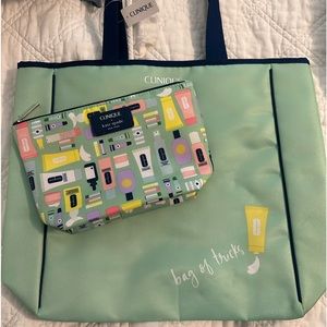 Clinique + Kate Spade - NWT - tote bag & cosmetic case